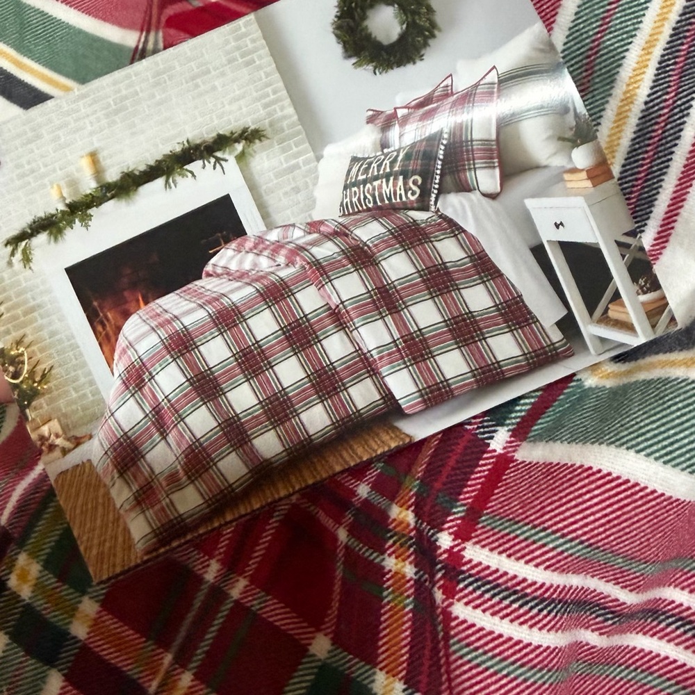 Plaid Christmas Bedding Set